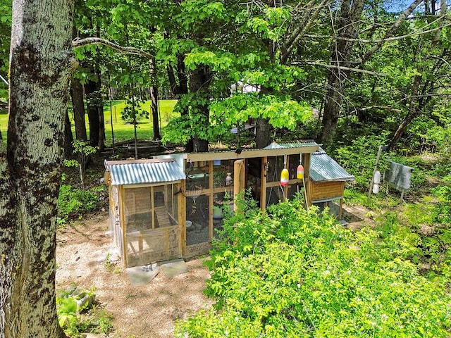 11 Lewis Rd, Sidney, ME 04330 - view of yard featuring exterior structure and an outdoor structure