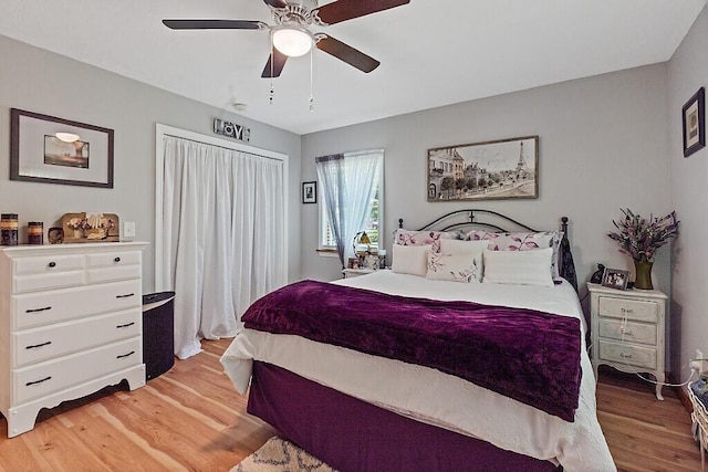 11 Lewis Rd, Sidney, ME 04330 - bedroom with light wood finished floors and a ceiling fan