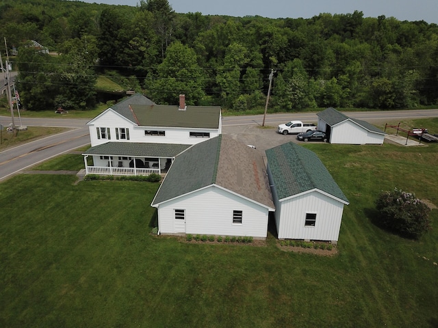 13 Main St, Cambridge, ME 04923 - aerial view of property and surrounding area featuring a forest