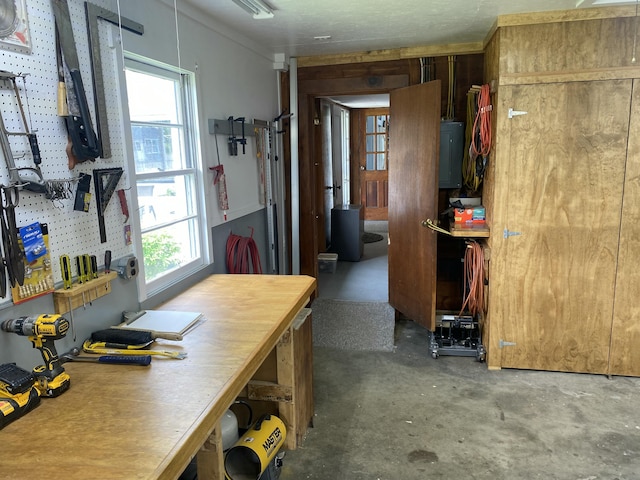 13 Main St, Cambridge, ME 04923 - kitchen featuring concrete flooring, healthy amount of natural light, and electric panel