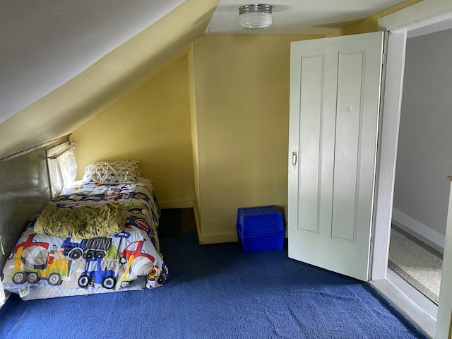 13 Main St, Cambridge, ME 04923 - carpeted bedroom featuring lofted ceiling and baseboards