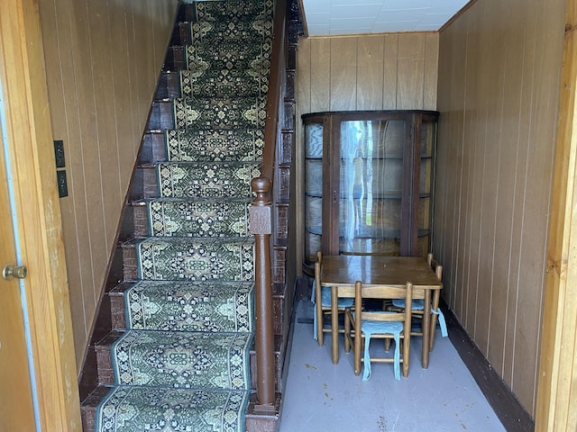 13 Main St, Cambridge, ME 04923 - stairway featuring wooden walls