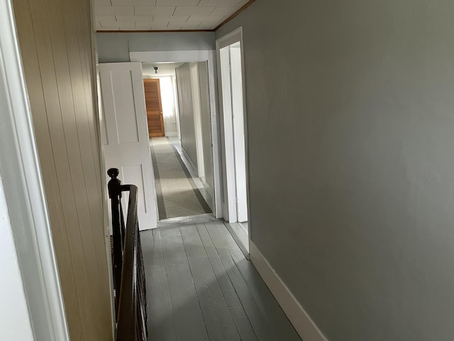 13 Main St, Cambridge, ME 04923 - hallway with baseboards and hardwood / wood-style floors