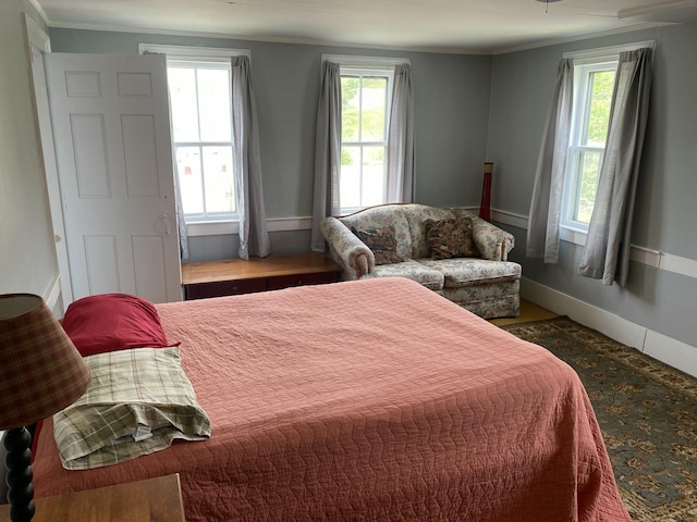 13 Main St, Cambridge, ME 04923 - bedroom with multiple windows, ornamental molding, and baseboards