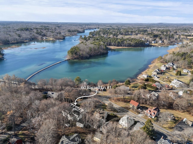 60 Barrell Ln Unit 1, York, ME 03909 - aerial view of a large body of water and a forest