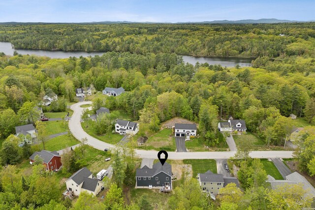 40 Sabatus Ln, Windham, ME 04062 - aerial view of a heavily wooded area and a large body of water