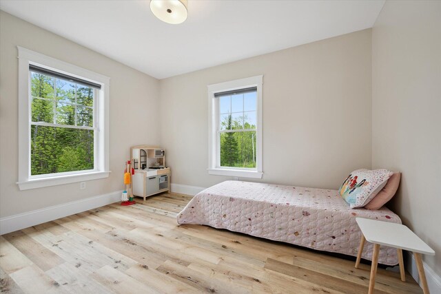 45 Doughty Blvd, Levant, ME 04456 - bedroom with multiple windows, baseboards, and wood finished floors