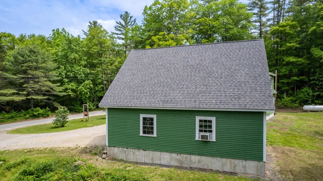 310 Fields Hill Rd, Sumner, ME 04292 - view of side of property featuring a shingled roof and driveway