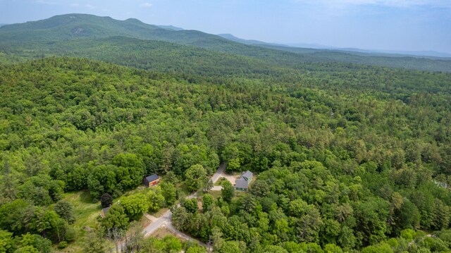 310 Fields Hill Rd, Sumner, ME 04292 - aerial view of property's location with a heavily wooded area and a mountain backdrop