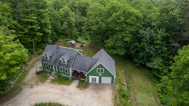 310 Fields Hill Rd, Sumner, ME 04292 - aerial view of property and surrounding area with a heavily wooded area