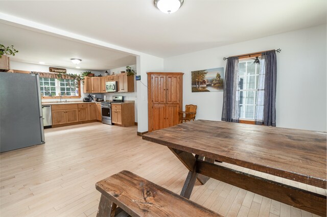 310 Fields Hill Rd, Sumner, ME 04292 - dining room featuring light wood-style flooring