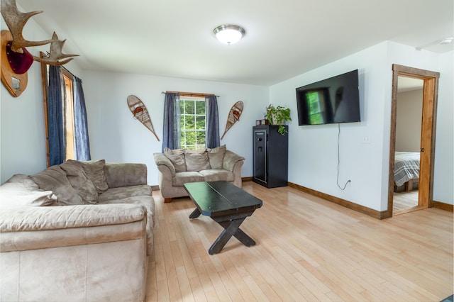 310 Fields Hill Rd, Sumner, ME 04292 - living room featuring light wood finished floors and baseboards