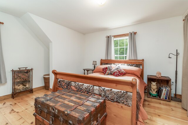 310 Fields Hill Rd, Sumner, ME 04292 - bedroom featuring light wood-style floors and baseboards