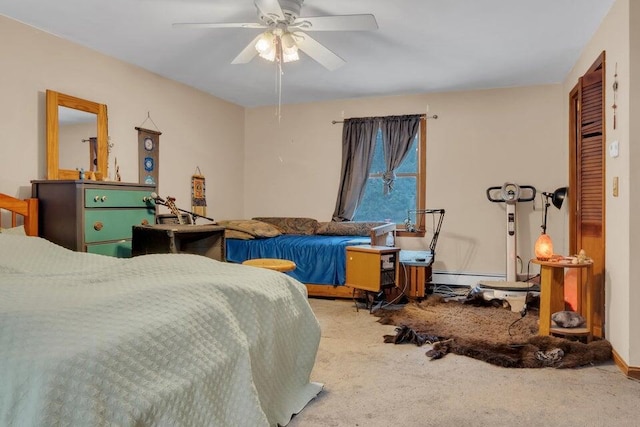 32 Milky Way Ln, Durham, ME 04222 - bedroom with carpet floors and a ceiling fan