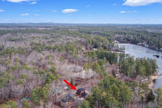 41 Sunny Ln, Sanford, ME 04073 - aerial overview of property's location featuring a forest and a nearby body of water