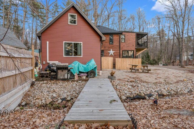 41 Sunny Ln, Sanford, ME 04073 - back of house featuring a balcony