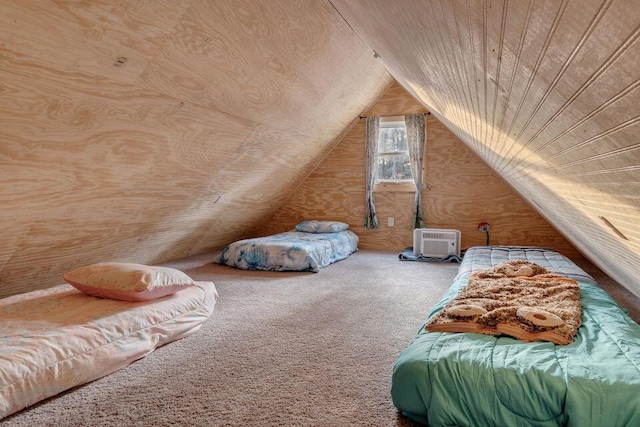 41 Sunny Ln, Sanford, ME 04073 - carpeted bedroom featuring wooden ceiling and vaulted ceiling