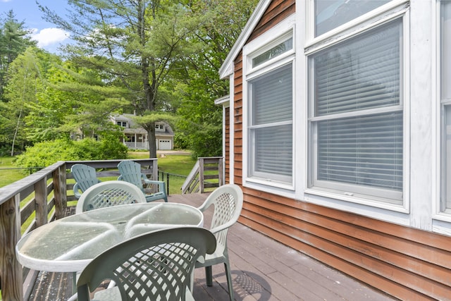 82 Littlefield Rd, Wells, ME 04090 - wooden deck with outdoor dining area
