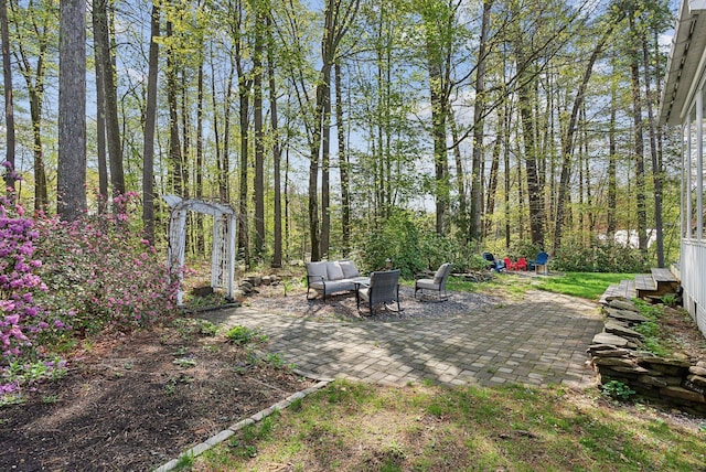 47 Old Post Ln, Sanford, ME 04073 - view of yard with a patio area and an outdoor living space