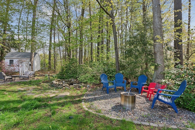 47 Old Post Ln, Sanford, ME 04073 - view of yard with a fire pit