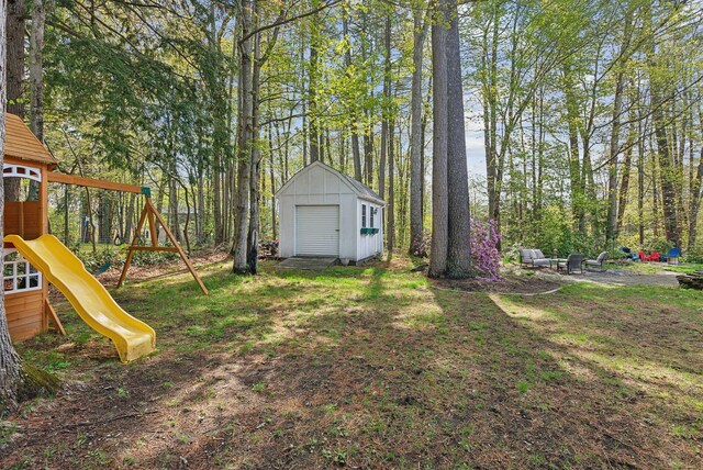 47 Old Post Ln, Sanford, ME 04073 - view of yard with a playground