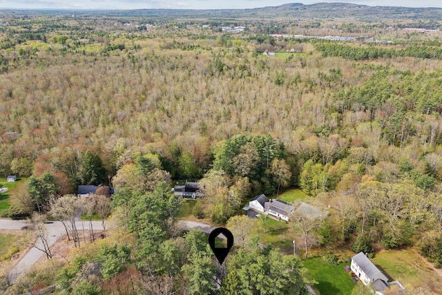 47 Old Post Ln, Sanford, ME 04073 - aerial overview of property's location with a heavily wooded area
