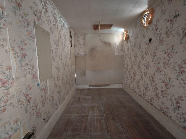 9 St Albans Rd, Corinna, ME 04928 - finished below grade area featuring wallpapered walls and wood finished floors