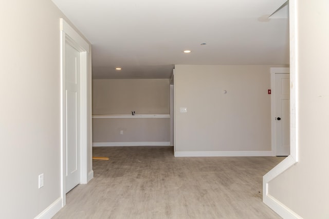 44 Bailey Rd, Cambridge, ME 04923 - unfurnished room featuring light wood finished floors, recessed lighting, and baseboards