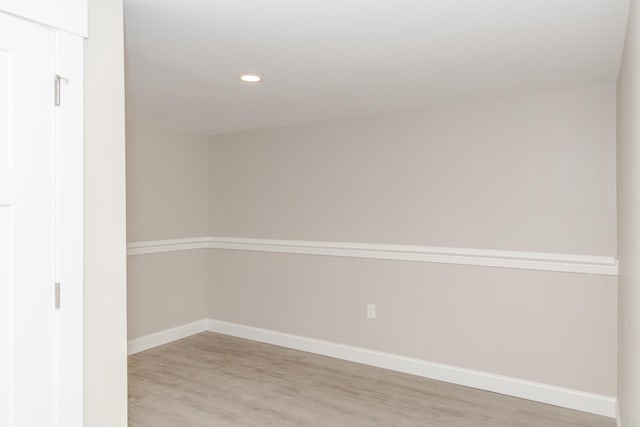 44 Bailey Rd, Cambridge, ME 04923 - empty room featuring light wood finished floors, baseboards, and recessed lighting