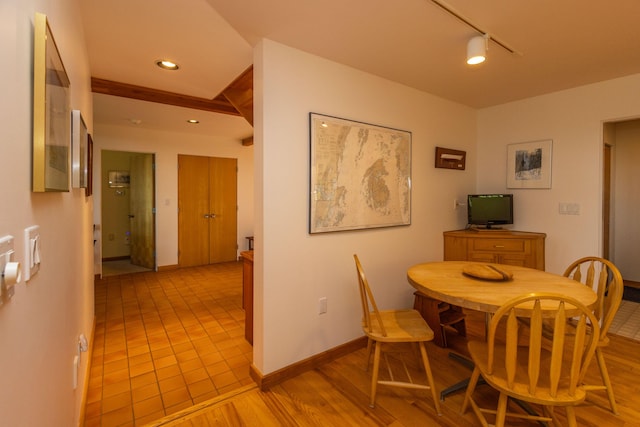 5 Spring Mountain Dr, Rockport, ME 04856 - dining space with recessed lighting, light wood finished floors, and baseboards
