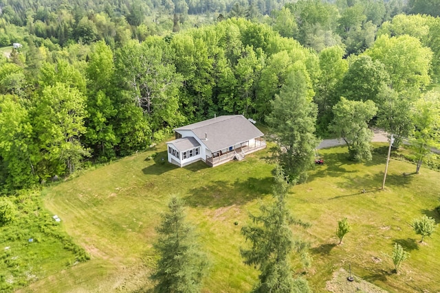 612 Airline Rd, Amherst, ME 04605 - aerial view of property and surrounding area with a heavily wooded area