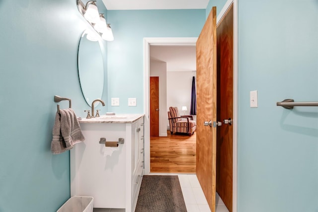 612 Airline Rd, Amherst, ME 04605 - bathroom with vanity and tile patterned flooring