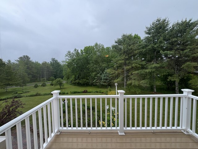 55 Pember Rd, Levant, ME 04456 - wooden terrace with a lawn