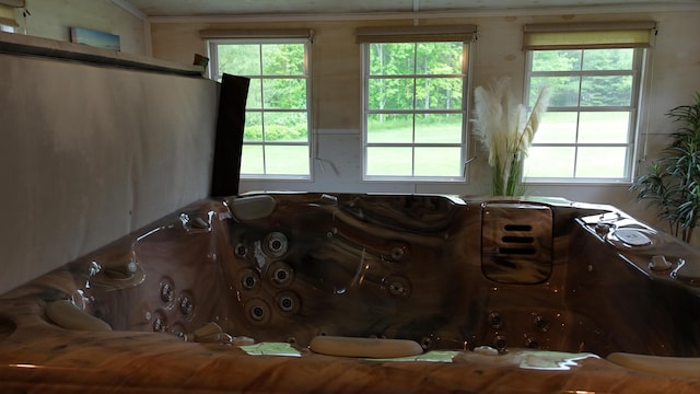 55 Pember Rd, Levant, ME 04456 - interior space with ornamental molding and healthy amount of natural light