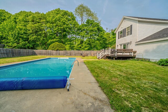 304 Main Rd N, Hampden, ME 04444 - view of pool with a wooden deck