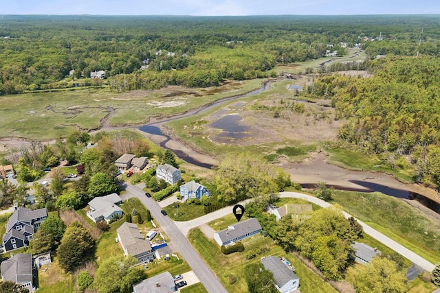 16 Marsh View Ave, Kennebunk, ME 04043 - aerial view of property and surrounding area featuring a heavily wooded area
