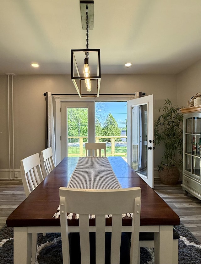 88 Union St, Calais, ME 04619 - dining room with wood finished floors and recessed lighting