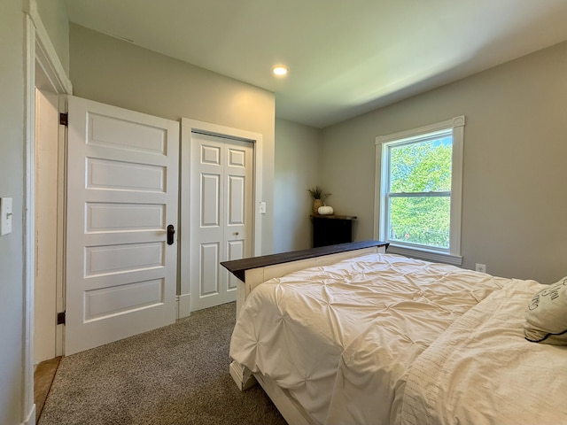 88 Union St, Calais, ME 04619 - bedroom with carpet flooring, recessed lighting, and a closet