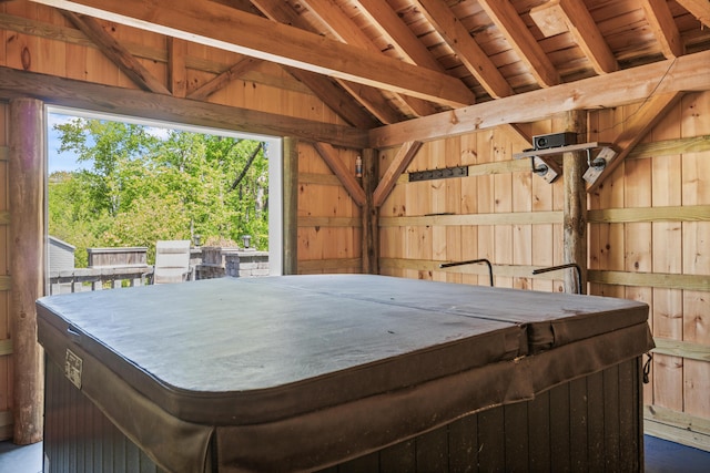 55 Mountain View Ext, Rockland, ME 04841 - miscellaneous room featuring wood ceiling and wood walls