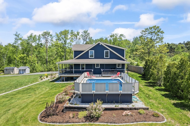 55 Mountain View Ext, Rockland, ME 04841 - rear view of property with a wooden deck