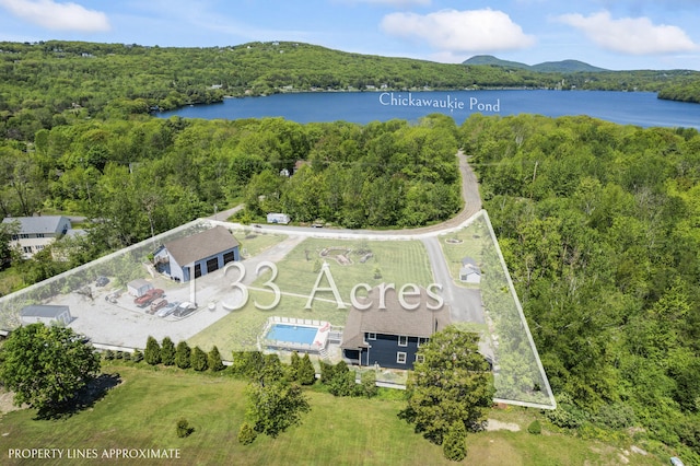55 Mountain View Ext, Rockland, ME 04841 - aerial view of a forest and a water and mountain view