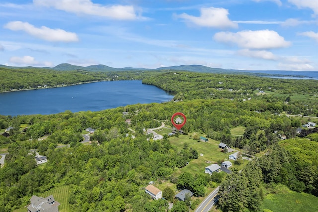 55 Mountain View Ext, Rockland, ME 04841 - bird's eye view of a forest and a water and mountain view
