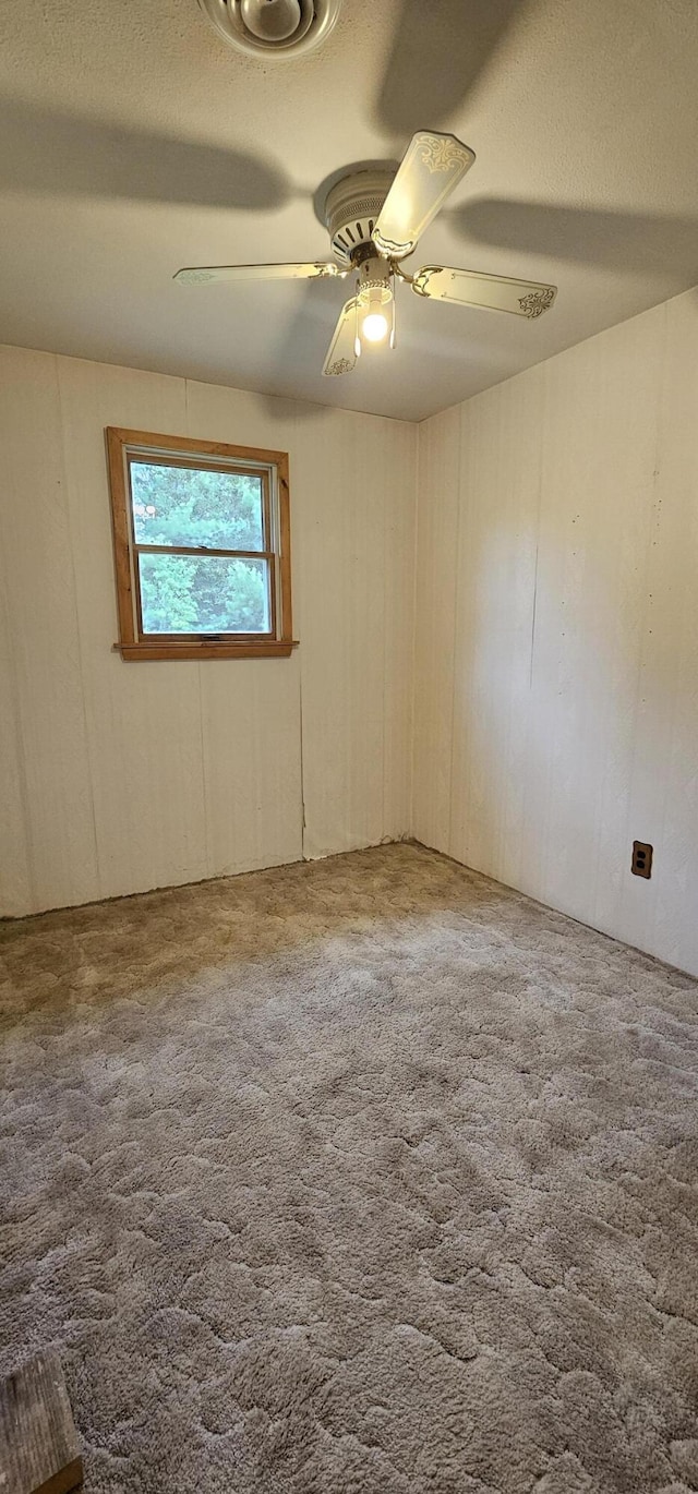 20 Oosoola St, Norridgewock, ME 04957 - carpeted spare room featuring a ceiling fan and a textured ceiling