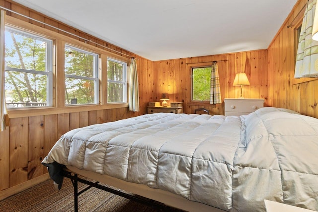 66 Myron Hall Rd, Raymond, ME 04071 - carpeted bedroom with wooden walls
