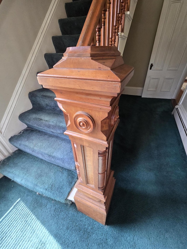 25 Jarvis Gore Dr, Eddington, ME 04428 - stairway featuring carpet flooring and baseboards