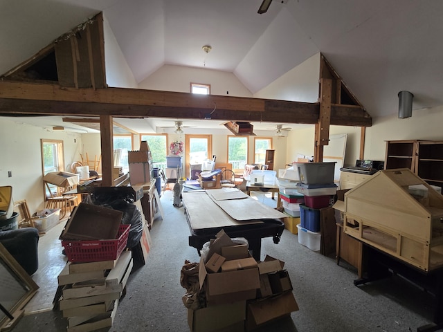 25 Jarvis Gore Dr, Eddington, ME 04428 - garage with a ceiling fan