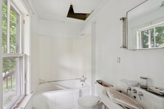 9 Maple St, Jay, ME 04239 - bathroom with shower / bathtub combination and toilet