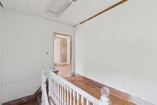 9 Maple St, Jay, ME 04239 - hall featuring an upstairs landing