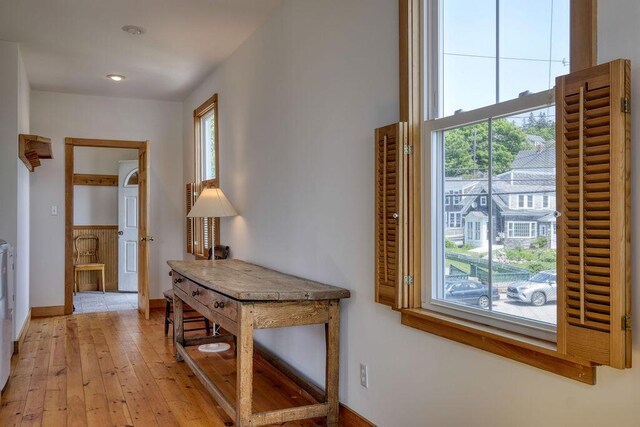51 Main St Unit 2, Stonington, ME 04681 - hall featuring light wood-type flooring and baseboards