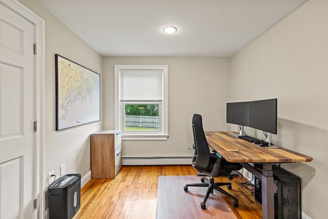 534 Summit St, Portland, ME 04103 - office space with a baseboard heating unit and light wood-type flooring